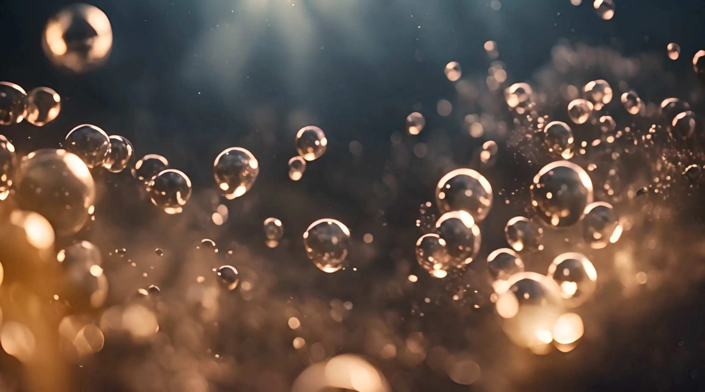Floating Bubble Sparkling Particles Motion Video